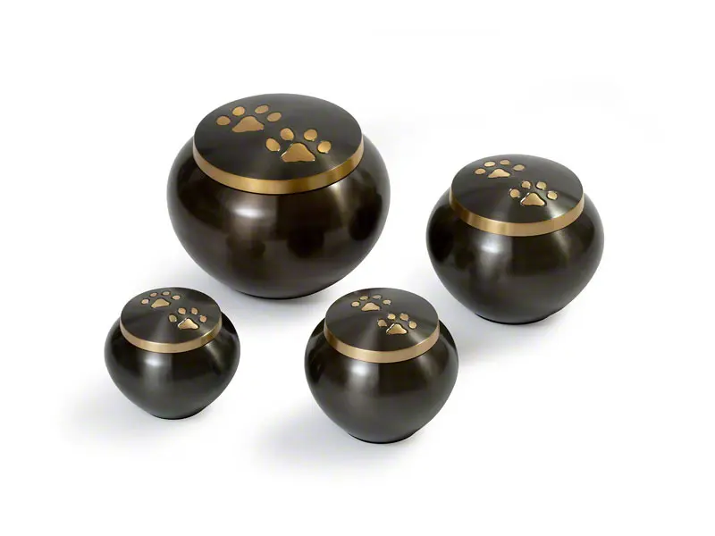 Metal Paw Print Urn